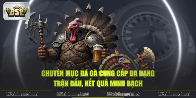 Chuyên mục đá gà cung cấp đa dạng trận đấu, kết quả minh bạch